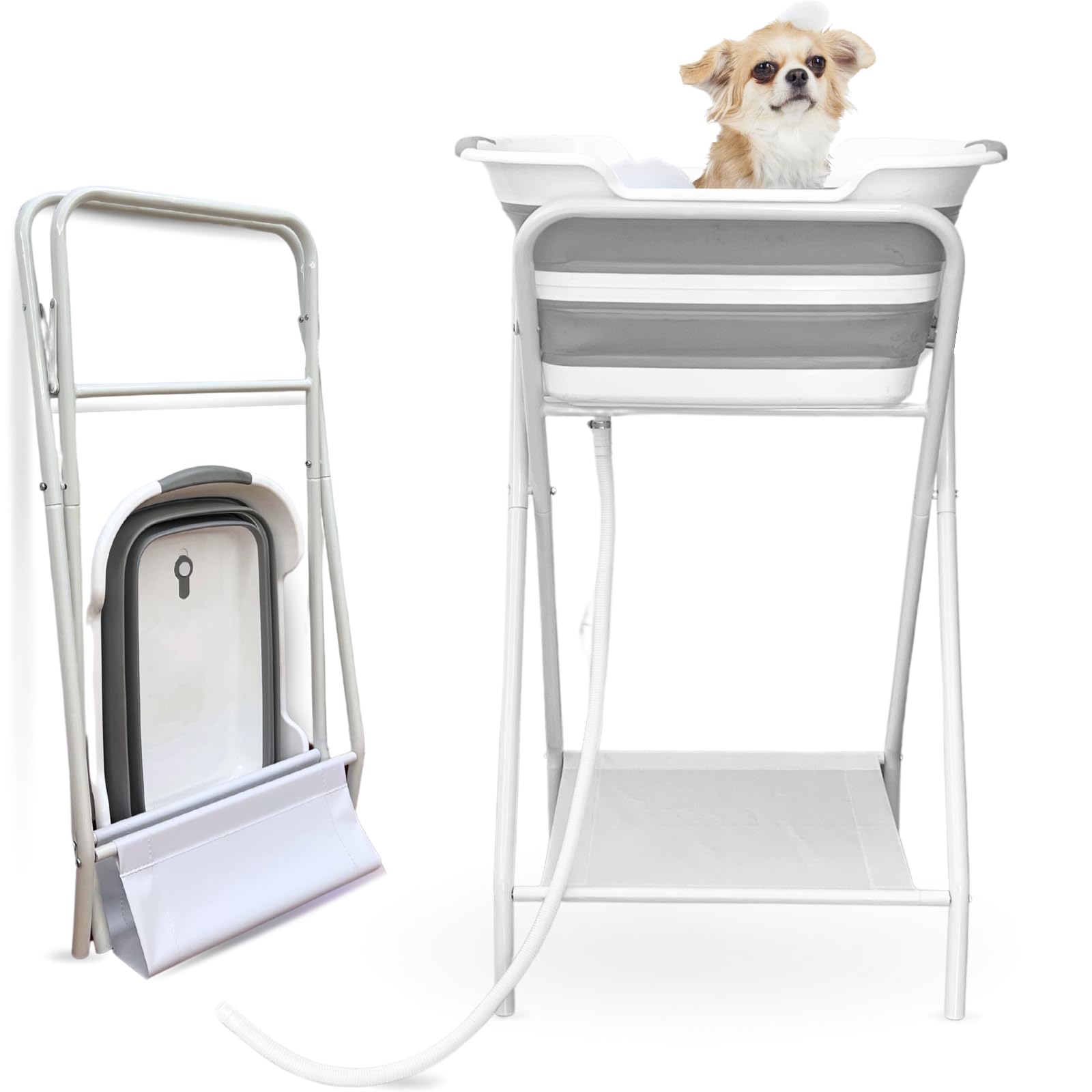 はな様犬用ステンレスバスタブ Amazon.co.jp: CYGNE 2-in-1 犬用バスタブ&洗濯ステーション、排水穴